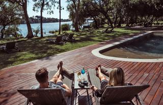 Swimming pool, Cocktails and Zambezi River