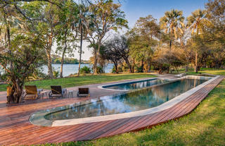 Swimming pool and Zambezi River