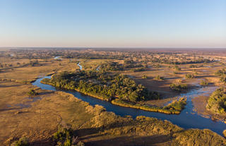 Aerial view of the Okavango Panhandle