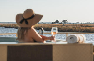 Chobe Princess Guest in Plunge pool