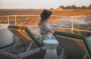 Chobe Princess Guest relaxing on sun loungers