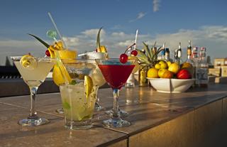 Enjoy Cocktails on the Roof Terrace