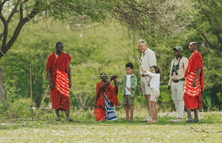 Kids activities with the Maasai