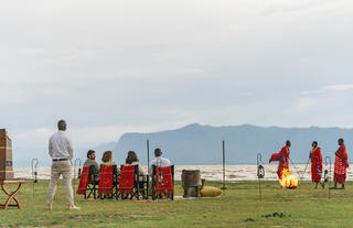 Sundowners on Lake Manyara