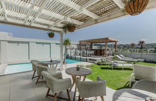 The Robberg Beach Lodge - Pool Deck & Bar off Dining Room