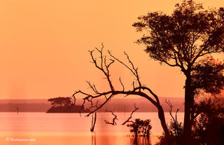 Sunset on the Itezhi-Tezhi lake