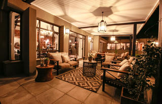 Patio area by night