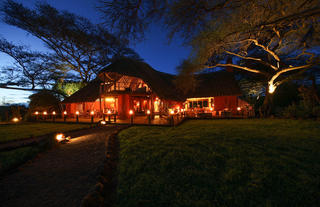 The lodge in the evening night