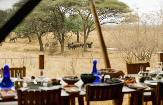 Olkeri Camp - view from mess tent / lunch