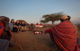 a chat with the Elders at a manyatta