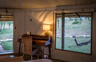 Tent Decor and desk
