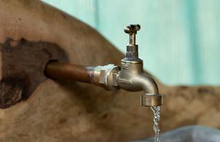 Tent Interior details - handcrafted basin