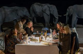 Dinner with the elephants at Nehimba