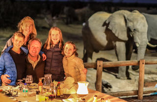Dinner with the elephants!