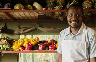 Micheal in his kitchen