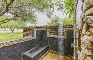 Outdoor rainfall shower