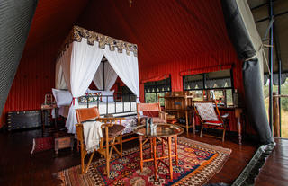 Guest tent interior