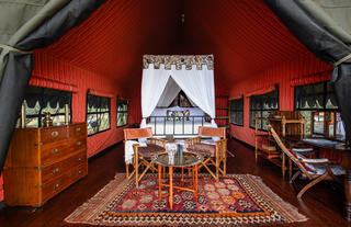 Guest tent interior