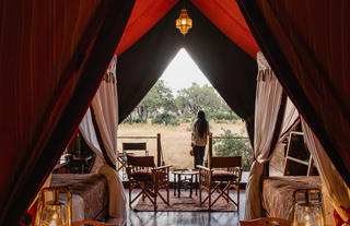 Guest tent interior