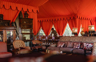 Mess tent interior