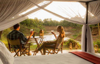 Tent with view of Mara River view