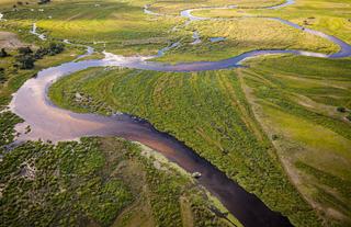 Where the Kwando meanders