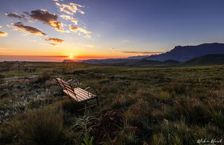 Bench at sunrise