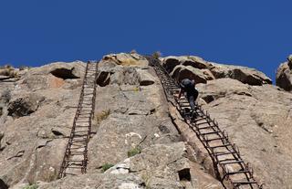 Chain ladders on the Sentinel Peak Hike