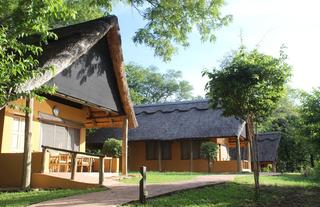 Chalets overlooking Luangwa River