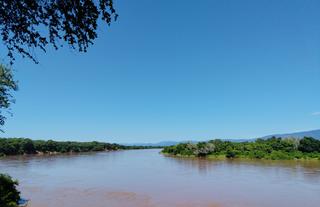Green season river view