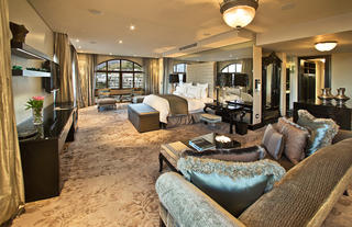 The grand main suite at the Penthouse