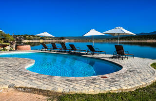 The pool on a sunny day