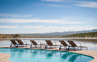 Pool by the lake