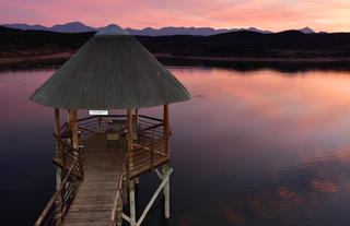 The wedding chapel at sunset