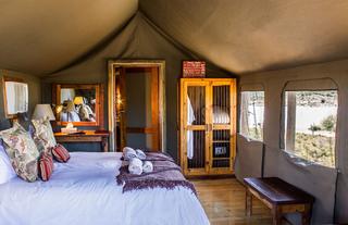 Luxury Family Tents - either double bed or twin beds