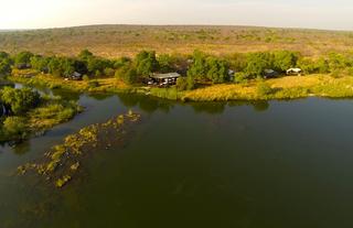 Aerial view of Zambezi Sands River Camp