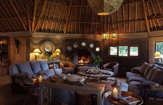 Lounge and fireplace