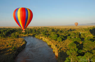 Angama Mara - flying low over the Mara triangle