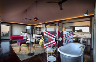 Inside Angama Mara's Tented Suite
