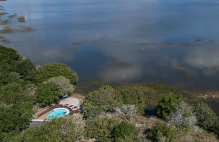 Pool overlooking Lake Shengeza