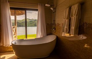 Bathroom with a view