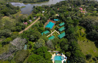 Aerial view of the property