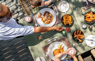 Family Lunch Outdoors