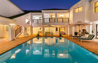 Courtyard Pool at Night