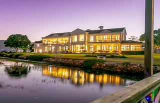 The St James of Knysna lit up in the Evening