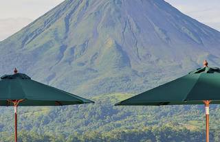 View from Tres Cascadas Restaurant