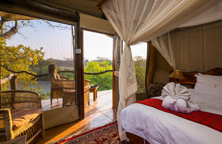 Tent overlooking Shishamba Lagoon