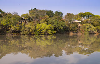 Tent overlooking Shishamba Lagoon