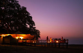 Busanga Plains Boma at sunset