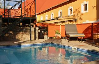 pool in the late afternoon light